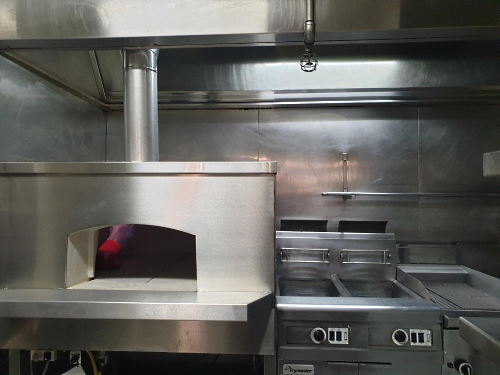 A large commercial wood fired oven